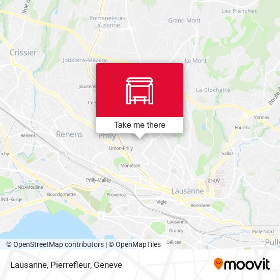 Lausanne, Pierrefleur map