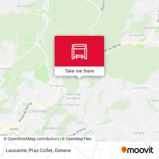 Lausanne, Praz-Collet map