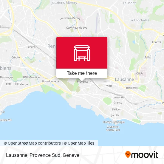 Lausanne, Provence Sud map