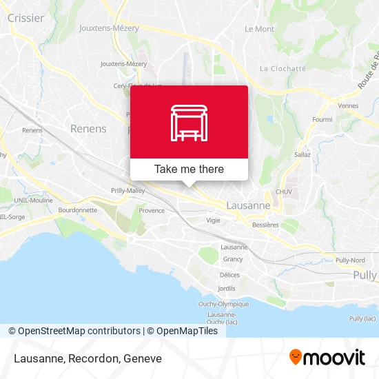 Lausanne, Recordon map
