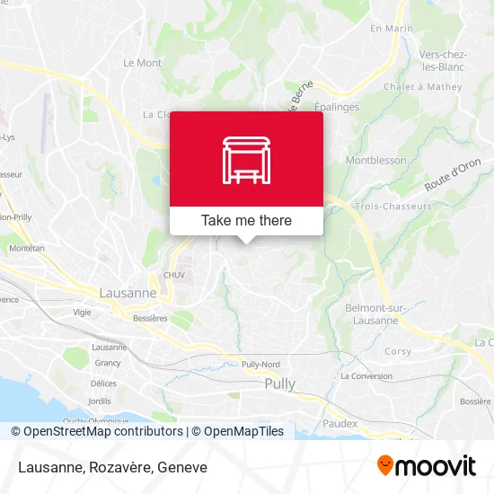 Lausanne, Rozavère map