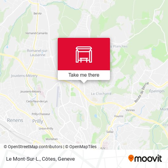Le Mont-Sur-L., Côtes map