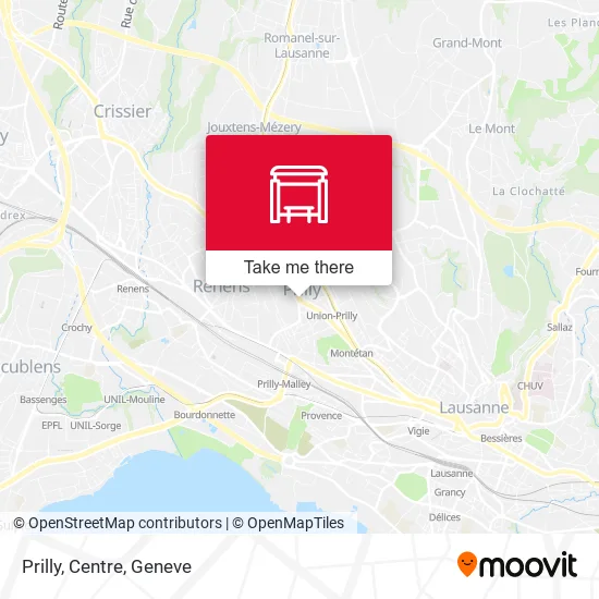 Prilly, Centre map