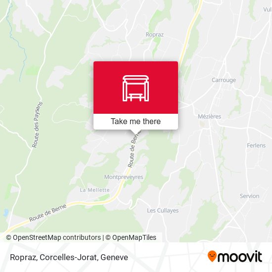 Ropraz, Corcelles-Jorat map