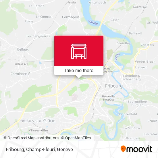 Fribourg, Champ-Fleuri map
