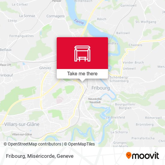 Fribourg, Miséricorde map