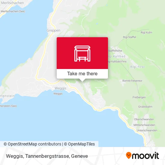 Weggis, Tannenbergstrasse map