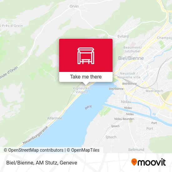 Biel/Bienne, AM Stutz map