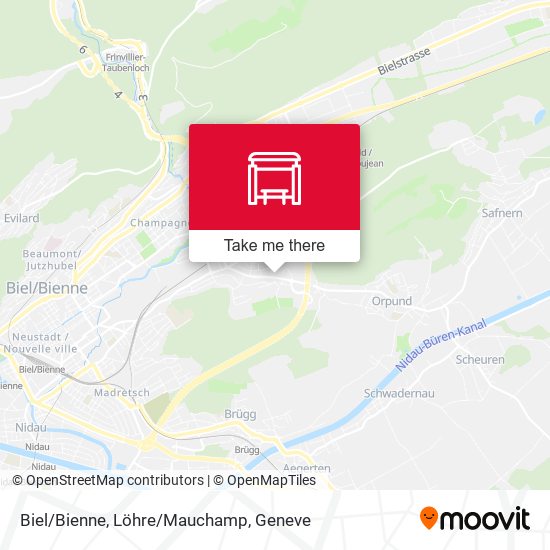 Biel/Bienne, Löhre/Mauchamp map