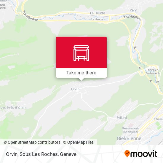 Orvin, Sous Les Roches map