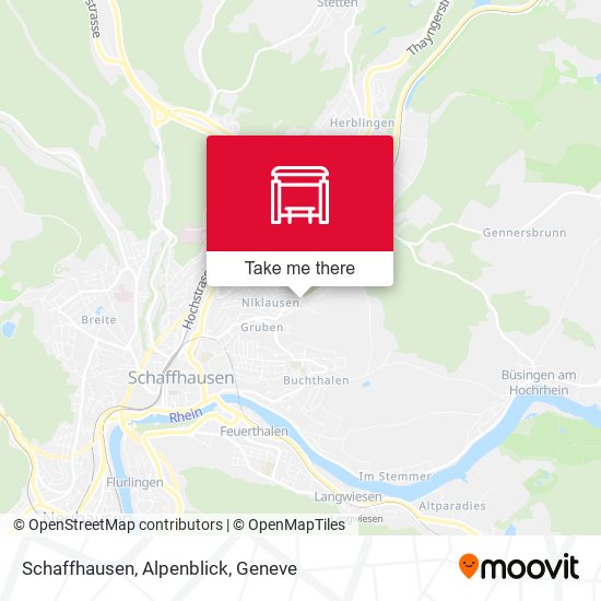 Schaffhausen, Alpenblick map