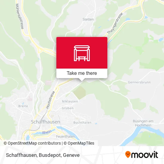 Schaffhausen, Busdepot map