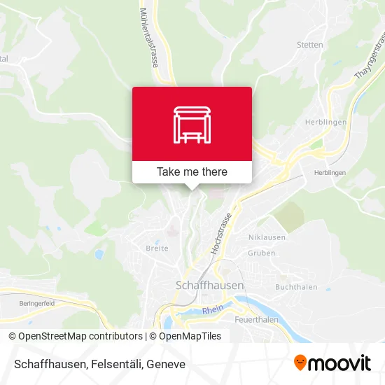 Schaffhausen, Felsentäli map