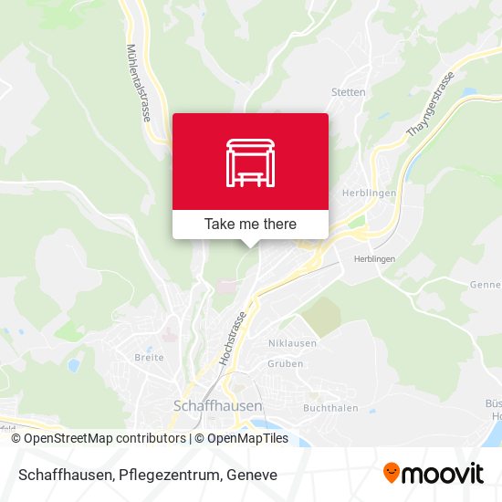 Schaffhausen, Pflegezentrum map