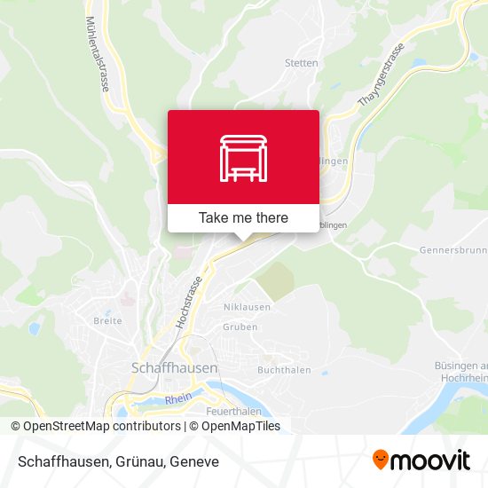 Schaffhausen, Grünau Karte