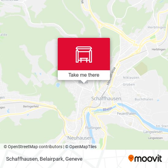 Schaffhausen, Belairpark Karte