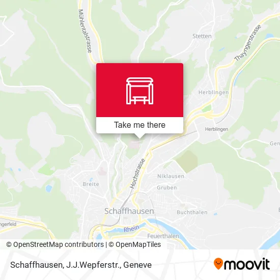 Schaffhausen, J.J.Wepferstr. map