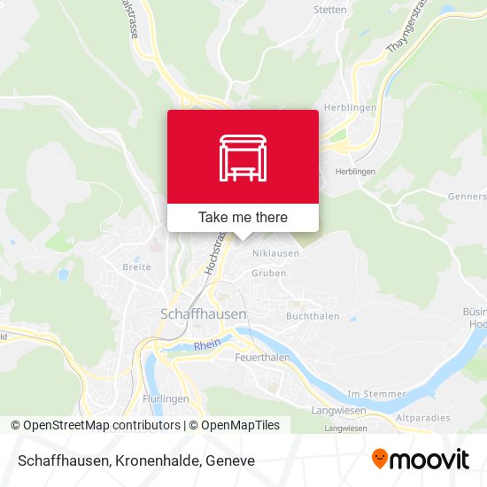 Schaffhausen, Kronenhalde Karte