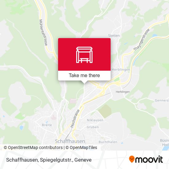 Schaffhausen, Spiegelgutstr. Karte