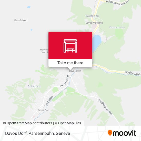 Davos Dorf, Parsennbahn map