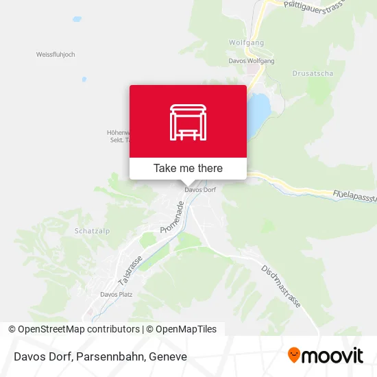 Davos Dorf, Parsennbahn map