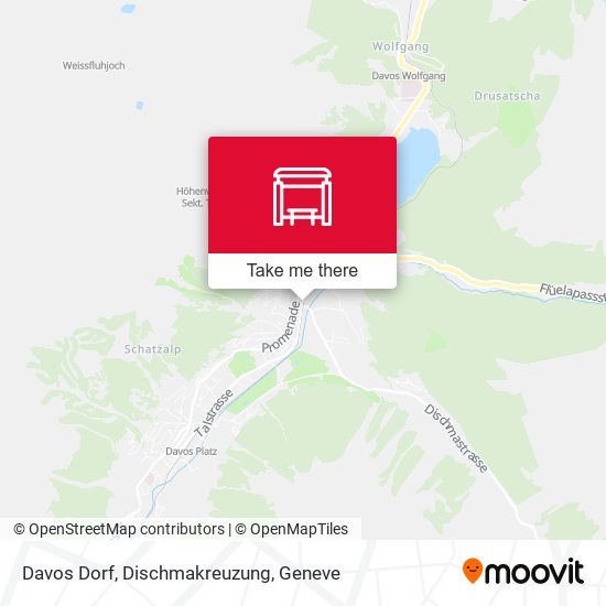 Davos Dorf, Dischmakreuzung map