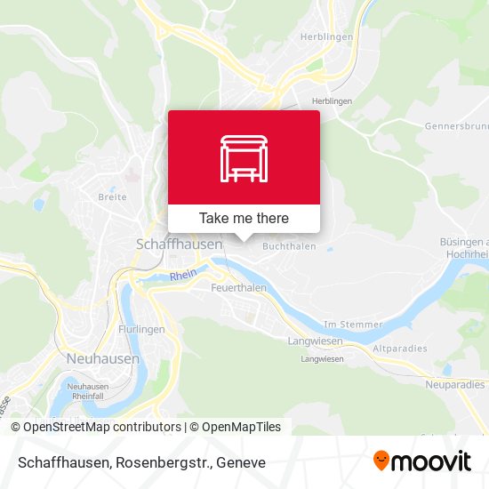 Schaffhausen, Rosenbergstr. Karte