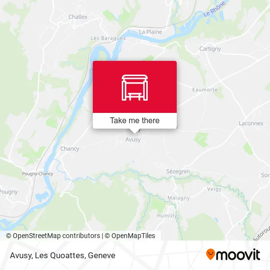 Avusy, Les Quoattes map