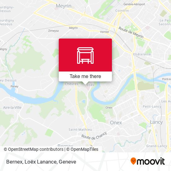 Bernex, Loëx Lanance map