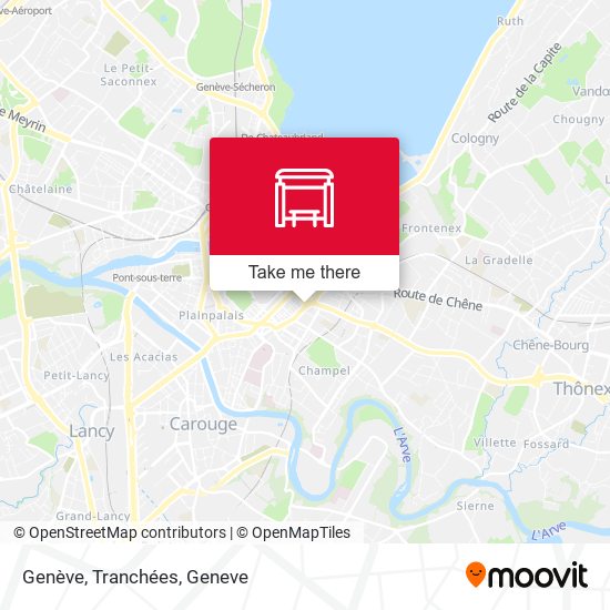 Genève, Tranchées map