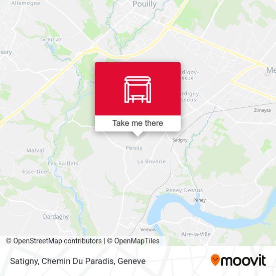 Satigny, Chemin Du Paradis map