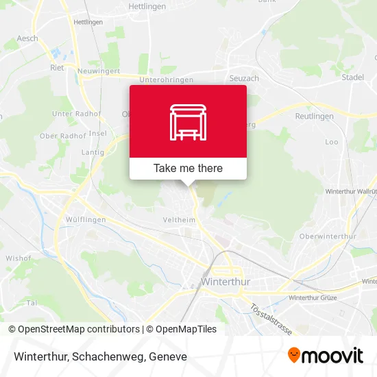 Winterthur, Schachenweg map