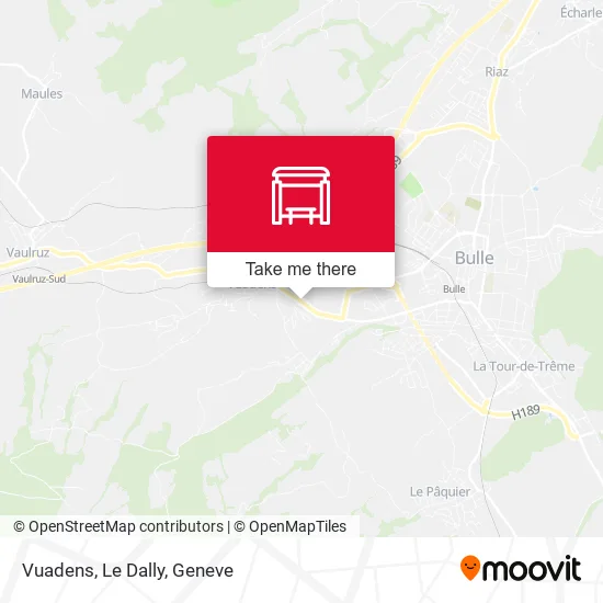 Vuadens, Le Dally map