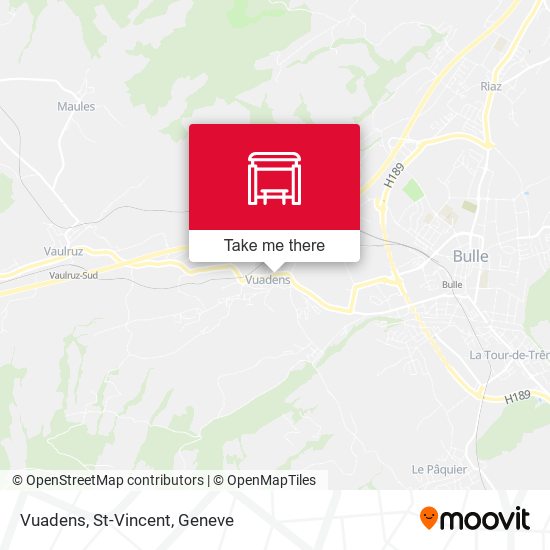 Vuadens, St-Vincent map
