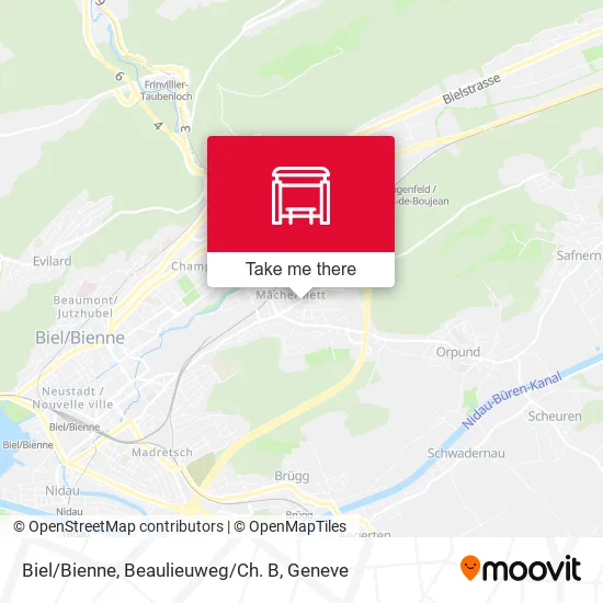 Biel/Bienne, Beaulieuweg/Ch. B map