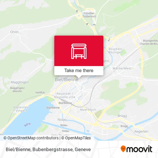 Biel/Bienne, Bubenbergstrasse map