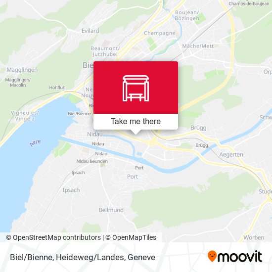 Biel/Bienne, Heideweg/Landes Karte