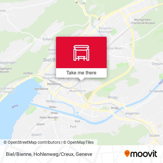 Biel/Bienne, Hohlenweg/Creux map