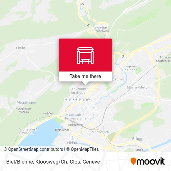 Biel/Bienne, Kloosweg/Ch. Clos map