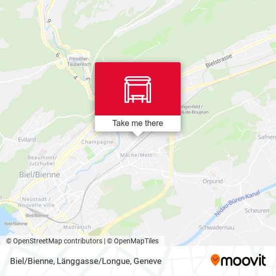 Biel/Bienne, Länggasse/Longue map