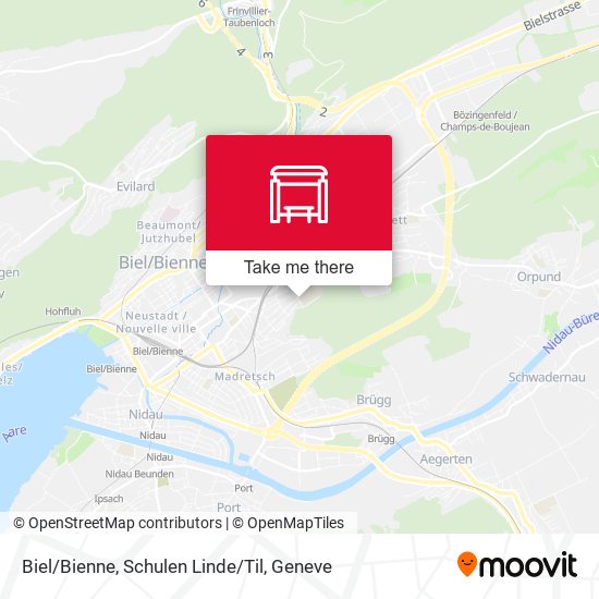 Biel/Bienne, Schulen Linde/Til map