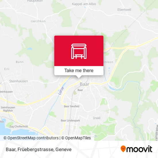 Baar, Früebergstrasse map
