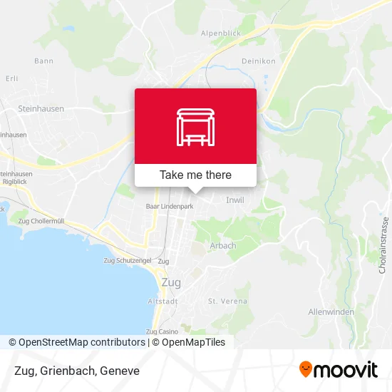 Zug, Grienbach map