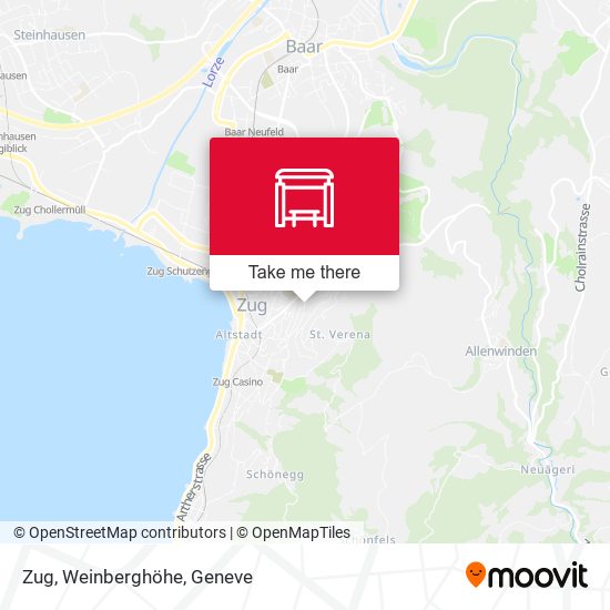 Zug, Weinberghöhe map