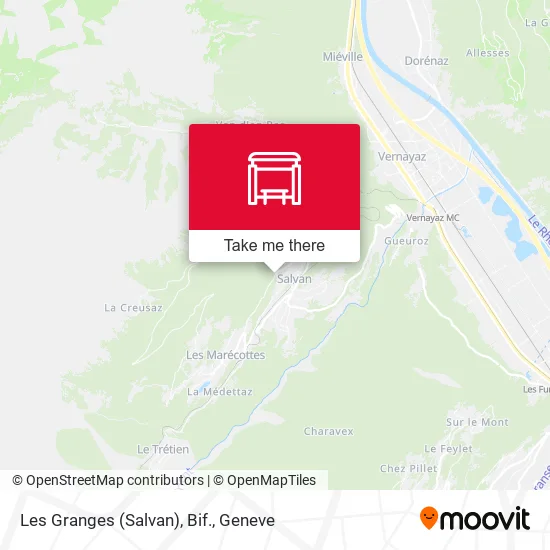 Les Granges (Salvan), Bif. map