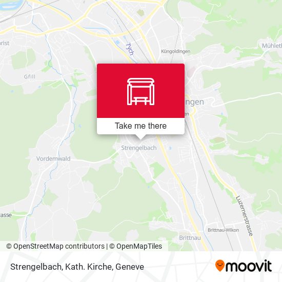 Strengelbach, Kath. Kirche map