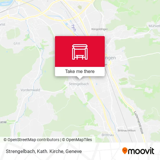 Strengelbach, Kath. Kirche map