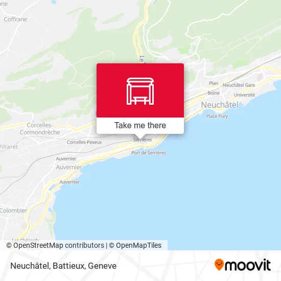 Neuchâtel, Battieux map