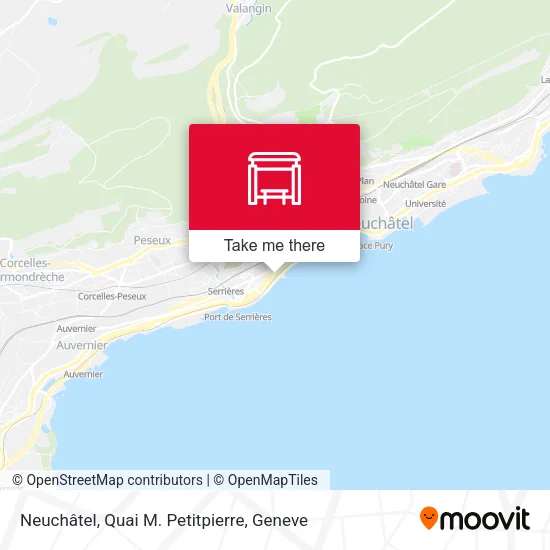 Neuchâtel, Quai M. Petitpierre map