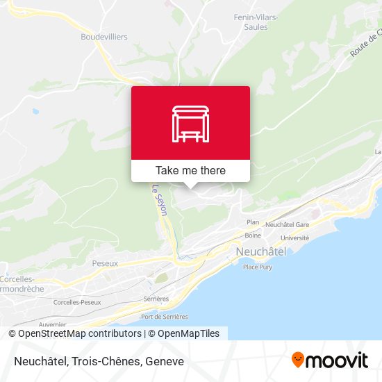 Neuchâtel, Trois-Chênes map